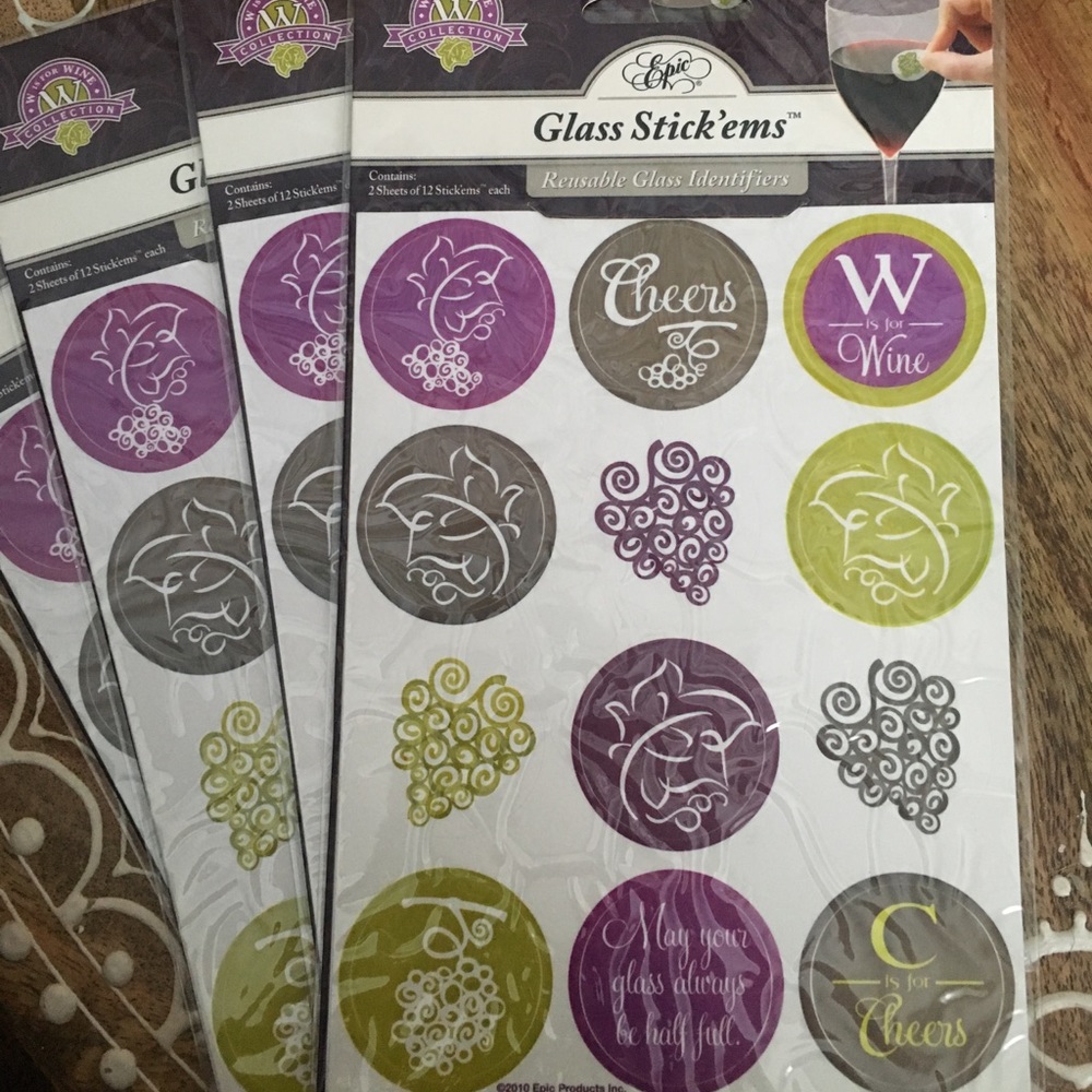 Wine glass stickers!